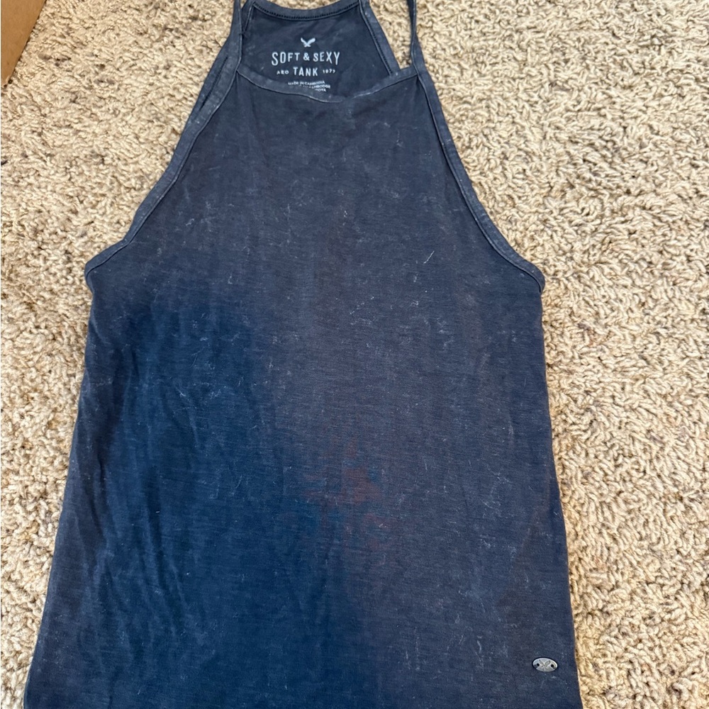 American Eagle Outfitters Blue Racerback Tank Top